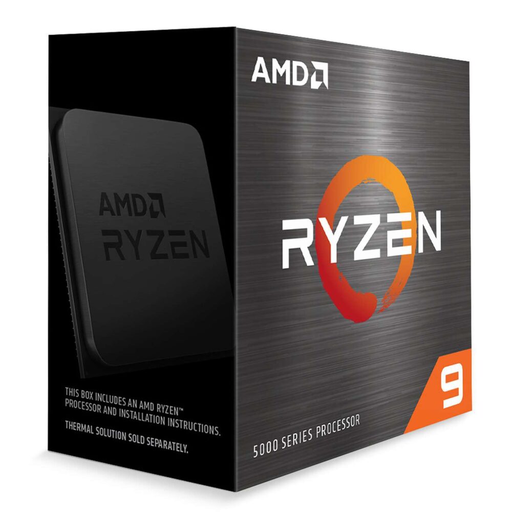 Processeur AMD Ryzen 9 5900X avec 12 cœurs, fréquence de 3.7 GHz et boost jusqu'à 4.8 GHz - Tray