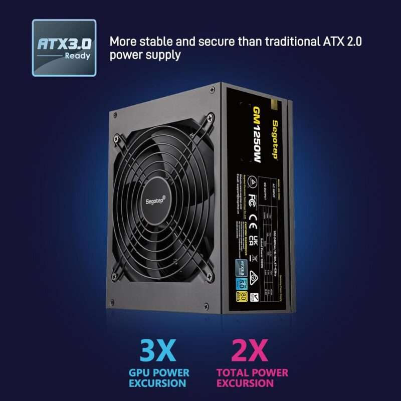 Segotep 1250W ATX 3.0-80 Plus Gold 2