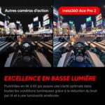 Caméra d’action Insta360 Ace Pro 2 avec objectif Leica et écran rabattable.