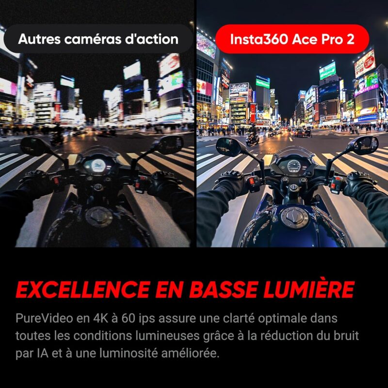 Caméra d’action Insta360 Ace Pro 2 – Vidéo 8K avec objectif Leica 1 Caméra d’action Insta360 Ace Pro 2 avec objectif Leica et écran rabattable.