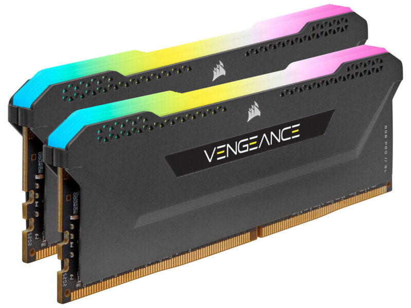 Ram Corsair Vengeance 32 Go (2 x 16 Go) RGB PRO SL Series  DDR4 3200 MHz CL16 - Noir Kit Dual Channel 2 barrettes de RAM DDR4 PC4-25600 - CMH32GX4M2E3200C16